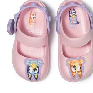 Kids Pink Cartoon Character Slip-On Sandals